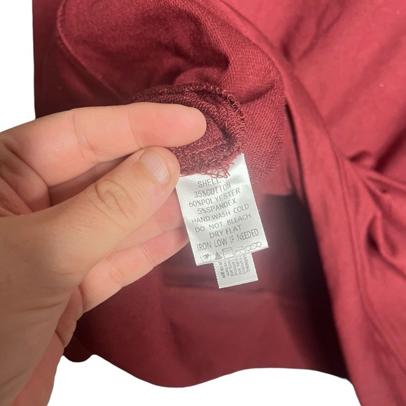 Fantastic Fawn Maroon French Terry Metal Fringe & Stars Sweatshirt Western SZ M - Picture 9 of 9